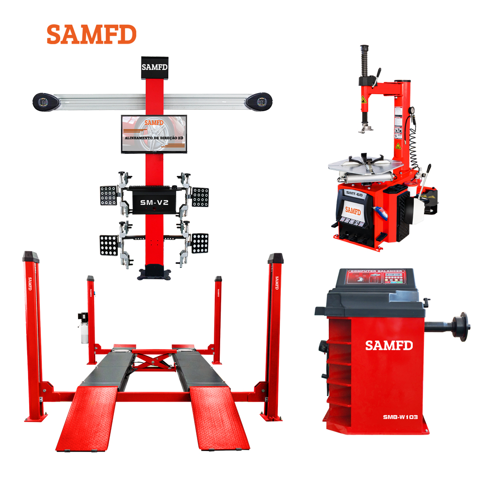 Tire Balance Machine - 3D-Achsmessgerät, Kfz-Hebebühne, Reifenmontiermaschine und Auswuchtmaschine Kombi,