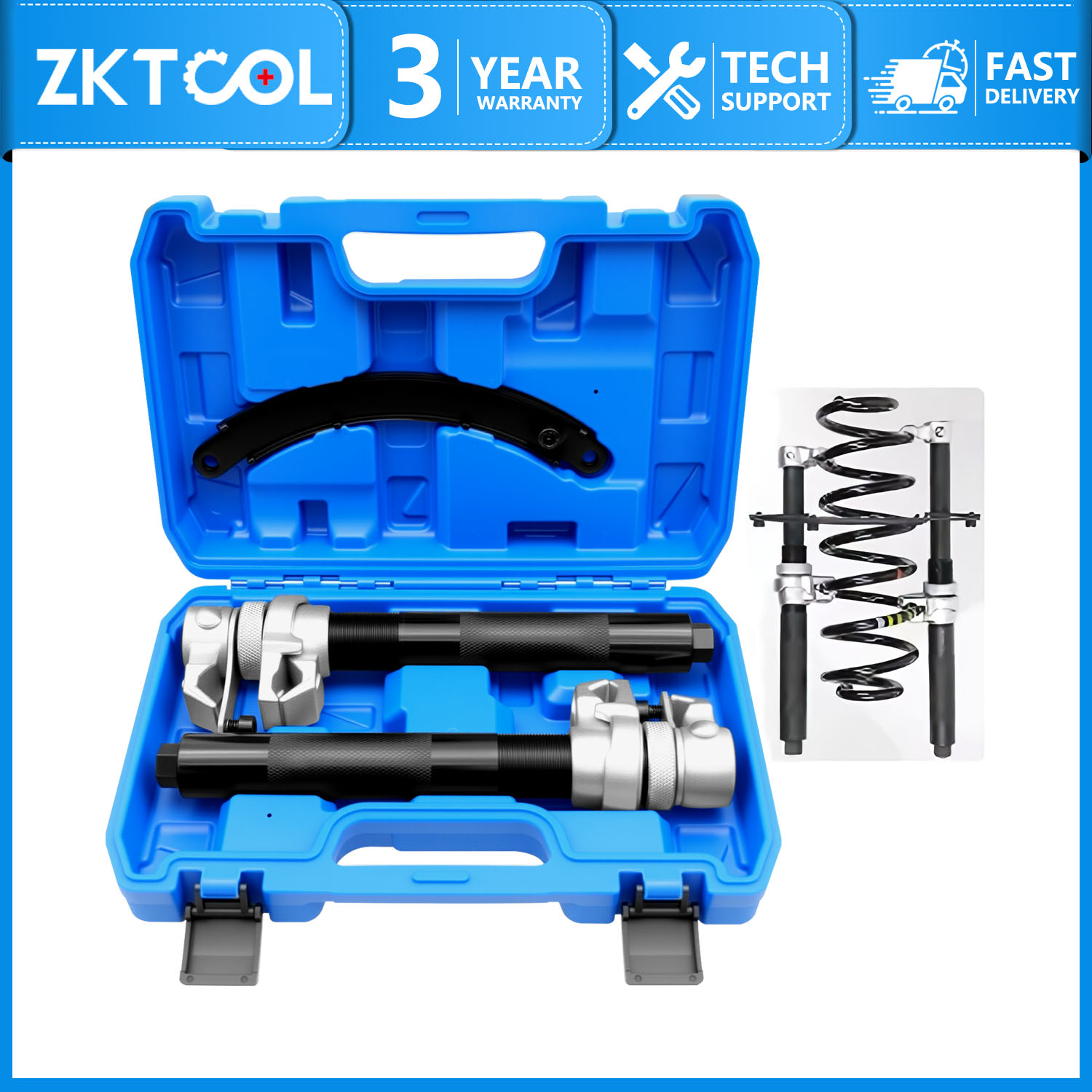 Valve Spring Compressor - 3-teiliges Schwerlast-Federbeinspanner-Set für manuelle Montage; geeignet